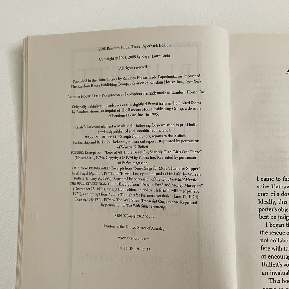 Buffet The Making of an American Capitalist Published 2008 - Picture 3 of 13